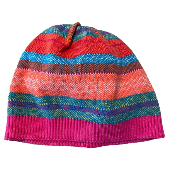 Hanna Andersson Knit Hat Colorful Pink, Turquoise, Orange Girl’s Size Medium - Picture 3 of 8
